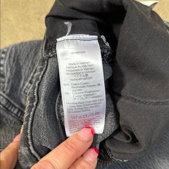 Madewell Vintage Black stretch Denim High Rise Balloon Jeans sz 30T - Picture 5 of 13